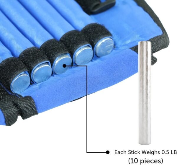 Gymenist Pair Of Adjustable Ankle Weights Can Be Adjusted Easily With Metal Sticks Weight Set of 2 Wrist and Ankle Workout Exercise Weights - Image 5