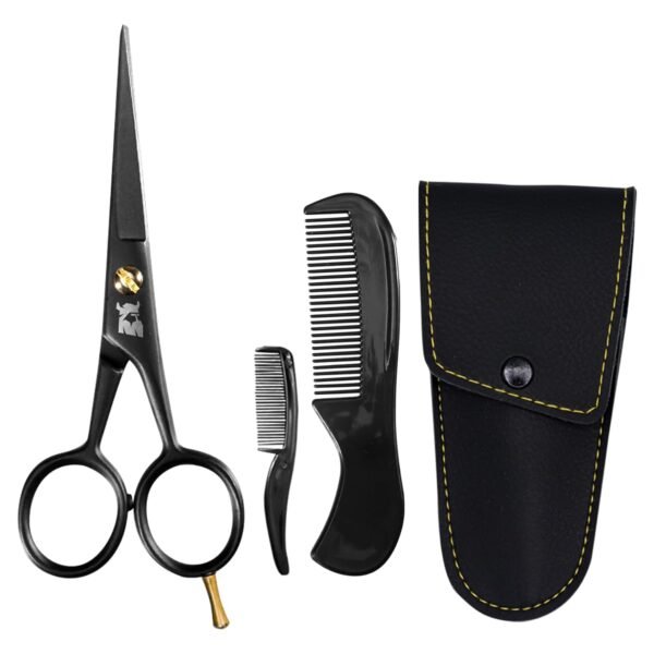 Striking Viking 5-Inch Professional German Beard & Mustache Scissors – Men’s Mustache Grooming Kit for Trimming Facial Hair with Beard Comb, Mustache Comb & Carry Case - Image 2