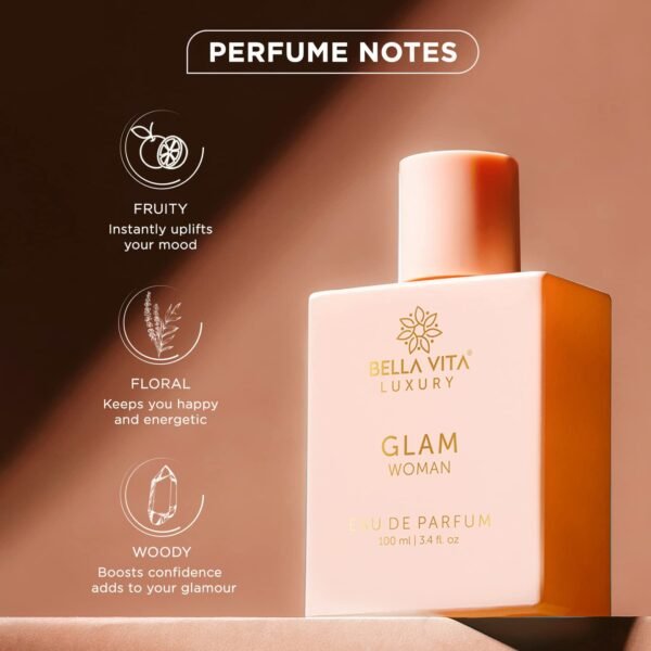 Bellavita Luxury GLAM Perfume for women | Long-Lasting Eau De Parfum | Gift for birthdays and anniversary | Vegan and Cruelty-free | perfume oil imported from France, Spain, and Italy - Image 5