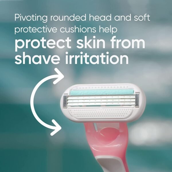 Gillette Venus Sensitive Disposable Razors for Women with Sensitive Skin, 6 Count, Delivers Close Shave with Comfort - Image 6