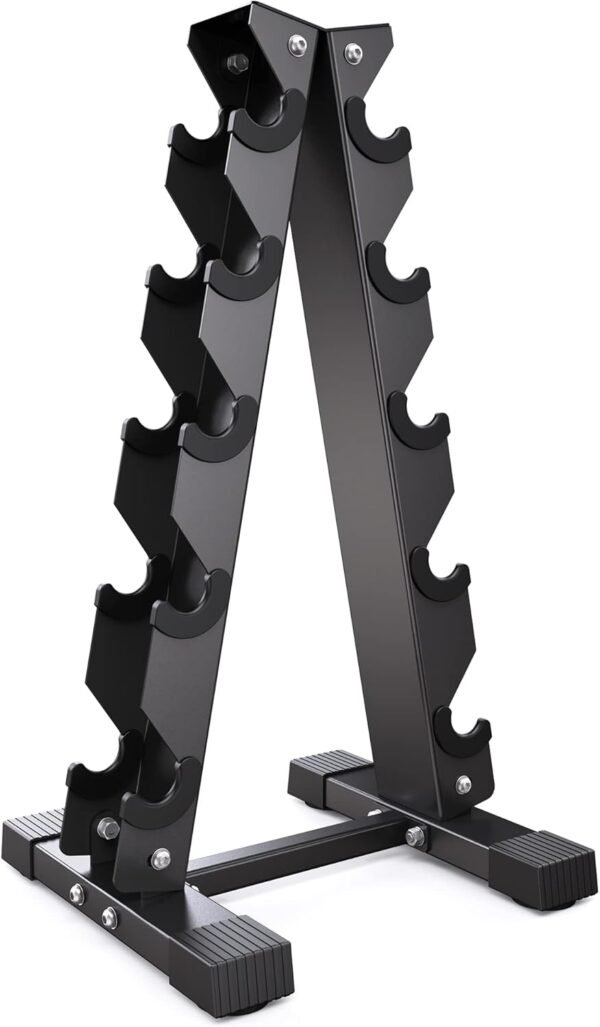 Dumbbell Rack Stand Only, Weight Rack for Dumbbells Compact A-Frame Home Gym Space Saver (480/570/800 LBS Weight Capacity, 2024 New Version) - Image 9