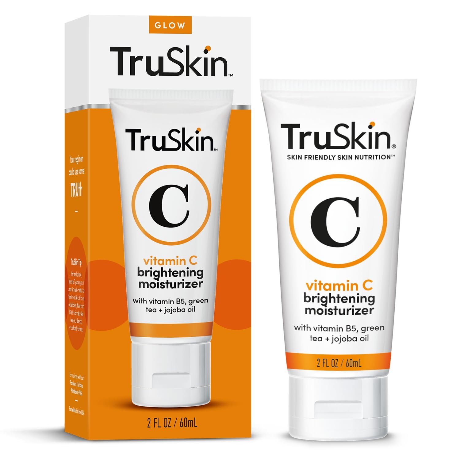 TruSkin Vitamin C Moisturizer Face Cream – Brightening, Anti Aging, Hydrating, Skin Wrinkle Cream – Vitamin B5, Vitamin E, Jojoba Oil, Aloe Vera & Green Tea, 2 Fl Oz - Image 2