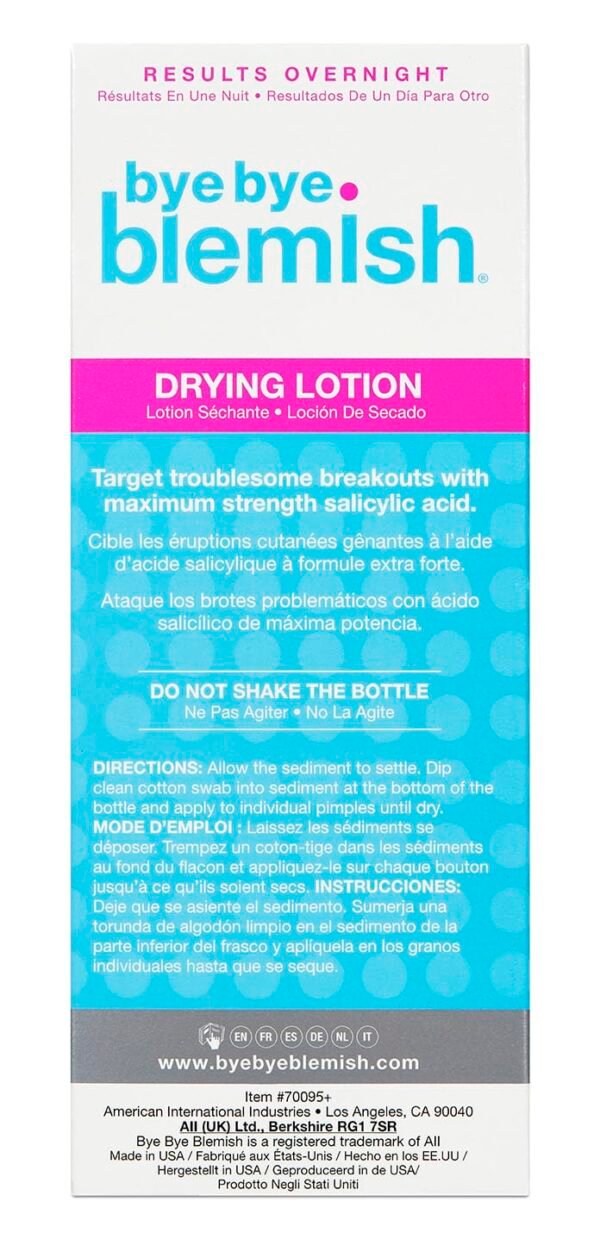 Bye Bye Blemish Acne Drying Lotion, Reduce Pimples Overnight 1oz, 1-Pack - Image 10