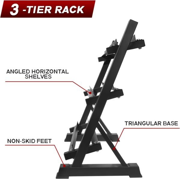 RitFit 5-650 LBS PVC Encased Hex Dumbbell Sets with Optional Rack for Home Gym, Hand weight with Chrome Handle for Strength Training, Workouts - Image 5