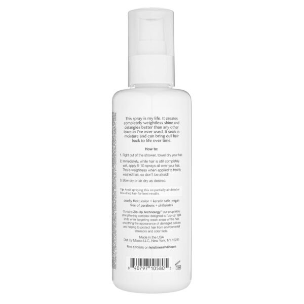 Kristin Ess Hair Weightless Shine Working Hair Serum for Dry Damaged Hair - Frizz Taming, Anti Breakage, Moisture Locking + Shine Enhancing - Color + Keratin Safe, 1.7 fl. oz. - Image 3