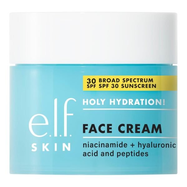 e.l.f. SKIN Holy Hydration! Face Cream - Broad Spectrum SPF 30 Sunscreen, Moisturizes & Softens Skin, Quick-Absorbing & Ultra-Hydrating, 1.8 Oz (50g) - Image 2