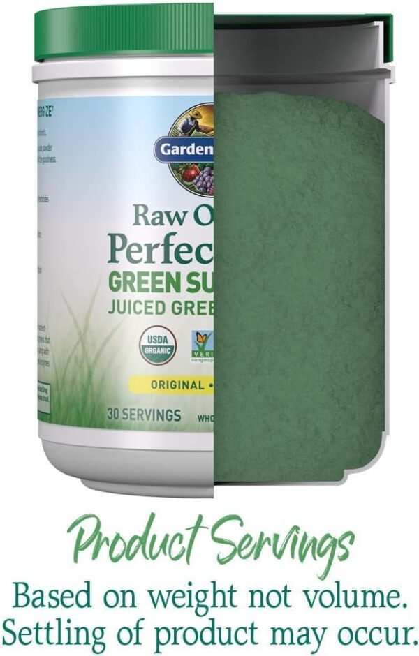 Garden of Life Raw Organic Perfect Food Green Superfood Juiced Greens Powder - Original Stevia-Free, 30 Servings, Non-GMO, Gluten Free Whole Food Dietary Supplement, Alkalize, Detoxify, Energize - Image 5