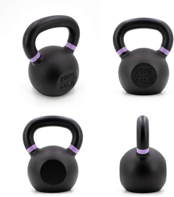 Shogun Cast Iron Kettlebell with LB and KG Markings - Premium Quality Kettlebells Constructed from Cast Iron- Enhance Your Strength Training with this Versatile and Reliable Kettlebell - Image 4