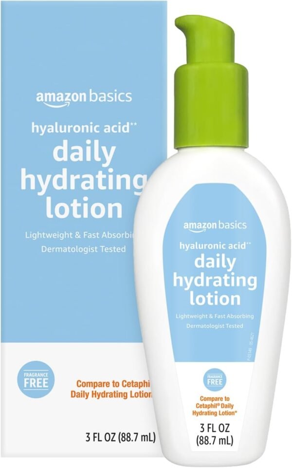 Amazon Basics Hyaluronic Acid Daily Hydrating Lotion, 3 Fluid Ounces, 1-Pack - Image 2