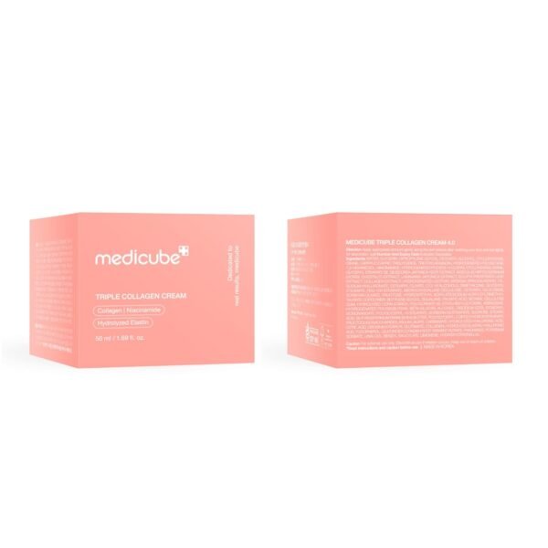 Medicube Triple Collagen Cream - Hydrating & Firming Moisturizer with Hyaluronic Acid, Premium Elastin, Shea Butter - Wrinkle Care & Boosts Elasticity - Korean Skincare, 1.69 oz - Image 8