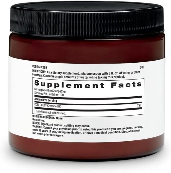 BEYOND RAW Creatine HCl Powder for Men and Women | Muscle Strength, Energy Production, Cognitive Support, Cellular Hydration | Science-Backed, Lab Grade Formula | 120 Servings - Image 3