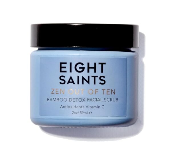 Eight Saints Zen Out Of Ten Bamboo Detox Face Scrub Exfoliator, Natural and Organic Daily Exfoliating Facial Scrub With Bamboo Fibers to Unclog Pores, Blackheads, Blemishes, and Dull Skin, 2 Ounces - Image 2
