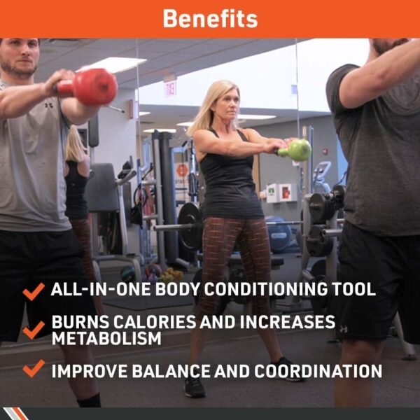 Body Sport Cast Iron Vinyl Coated Kettlebells – Kettlebell for Weight Lifting – Strength Training Kettlebell – Professional Fitness for Gym & At Home - Image 5