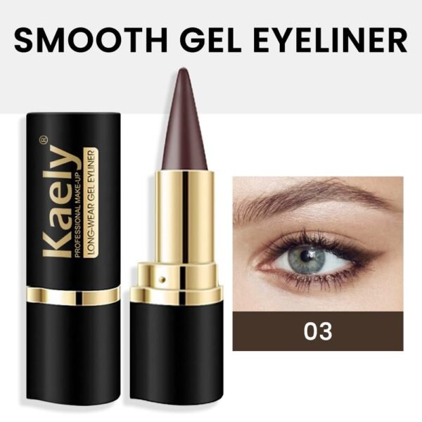 AMY'S DIARY Brown Gel Eyeliner Pencil,Waterproof Smudge Proof Eye Liner Pen,Cat Eye Goth Halloween Makeup,Eye Face Paint Lipstick Crayon,Color Colorful Eyeliner Eyeshadow Stick (brown) - Image 3