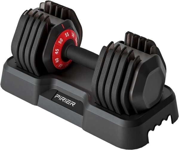 Adjustable Dumbbell 55LB Single Dumbbell Weight, 10-in-1 Weight Dumbbell with Anti-Slip Metal Handle for Home Gym Exercise Equipment - Image 2