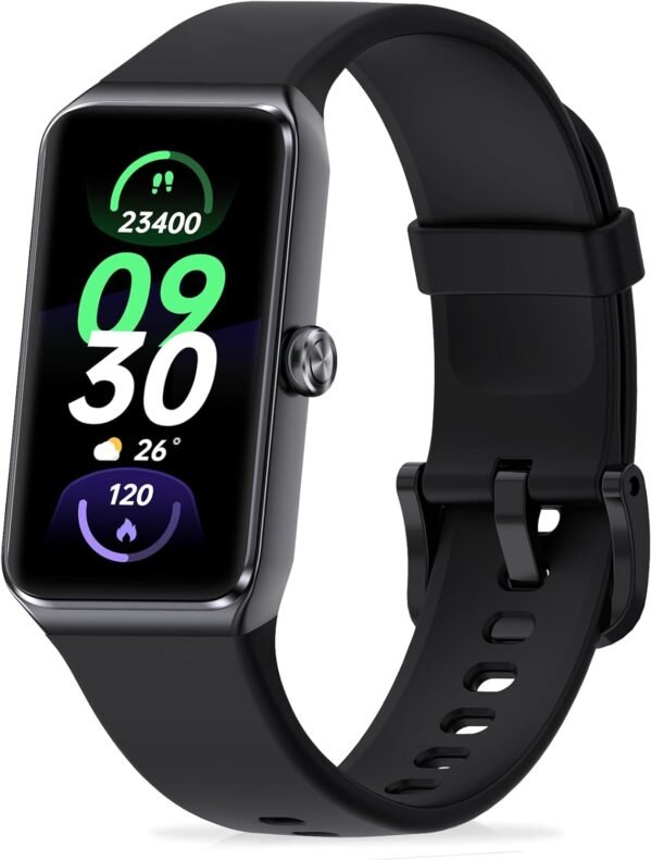 Fitness Tracker, Step Tracker with 24/7 Heart Rate, Sleep Blood Oxygen Blood Pressure, Step Counter, 100+ Sports Modes Smart Watch, Pedometer Health Activity Tracking for Women Men - Image 2