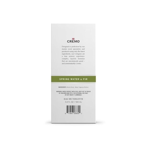 Cremo Spring Water Fir Cologne Spray, A Refreshing, Clean Scent with Notes of Spring Water, Cool Moss and Balsam Fir, 3.4 Fl Oz - Image 10