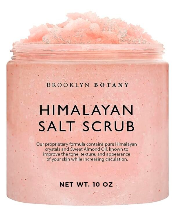 Brooklyn Botany Himalayan Salt Body Scrub - Moisturizing and Exfoliating Body, Face, Hand, Foot Scrub - Fights Stretch Marks, Fine Lines, Wrinkles - Great Gifts for Women & Men - 10 oz - Image 2