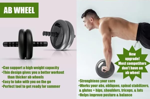 NEW Adjustable Dumbbells/Barbell/Kettlebell/Push-Up Stand - Upgraded with Ab Wheel - 22lb/33lb/44lb/66lb/88lb, 10kg/15kg/20kg/30kg/40kg - Home Gym Equipment for Men and Women - Image 3