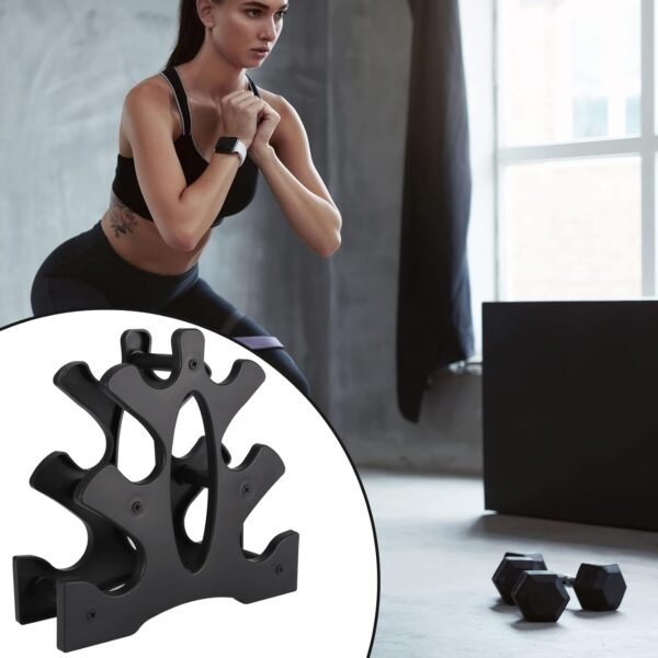 1 Pack Dumbbell Rack Stand-3 Tier Weight Rack for Dumbbells,Plastic Dumbbell Stand A Frame Triangle Small Weight Storage Shelves,Holds 1-32 LBs (Without Dumbbells) - Image 8