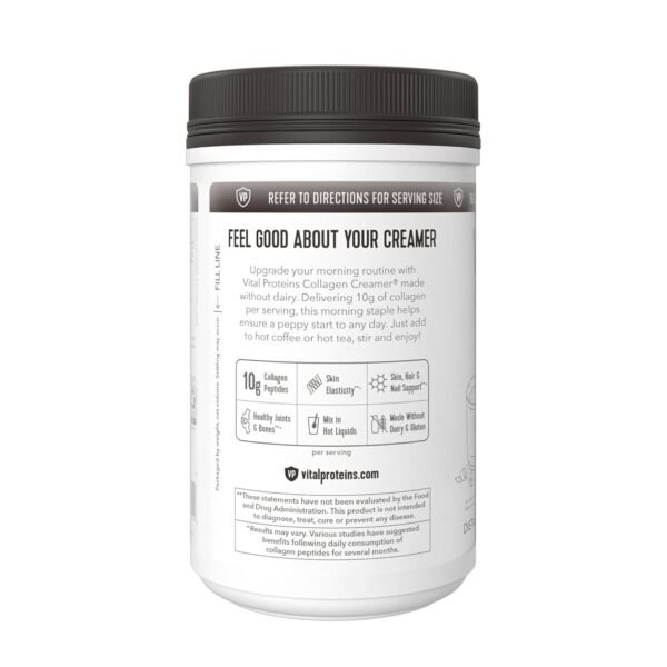 Vital Proteins Collagen Coffee Creamer, Coconut Milk based & Low Sugar Powder with Collagen Peptides Supplement - Supporting Healthy Hair, Skin, Nails with Energy-Boosting MCTs - Mocha 11.2oz - Image 8