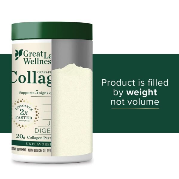 Great Lakes Wellness Collagen Peptides Powder for Skin, Hair, Nails, Joints & Digestion - Unflavored - Quick Dissolve Hydrolyzed, Non-GMO, Keto, Kosher - 10 oz - Image 9
