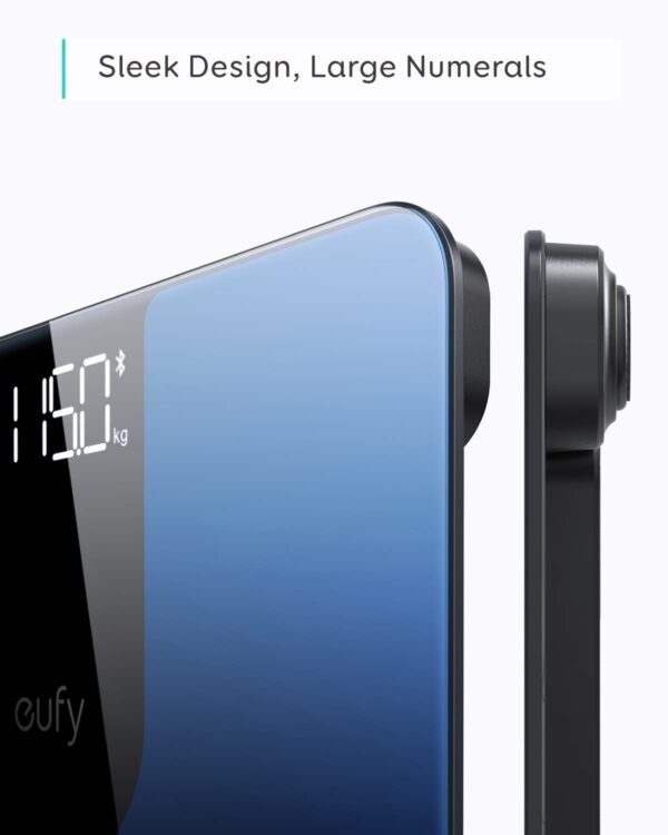 eufy by Anker, Smart Scale P1 with Bluetooth, Body Fat Scale, Wireless Digital Bathroom Scale, 14 Measurements, Weight/Body Fat/BMI, Fitness Body Composition Analysis, Black/White, lbs/kg. - Image 5