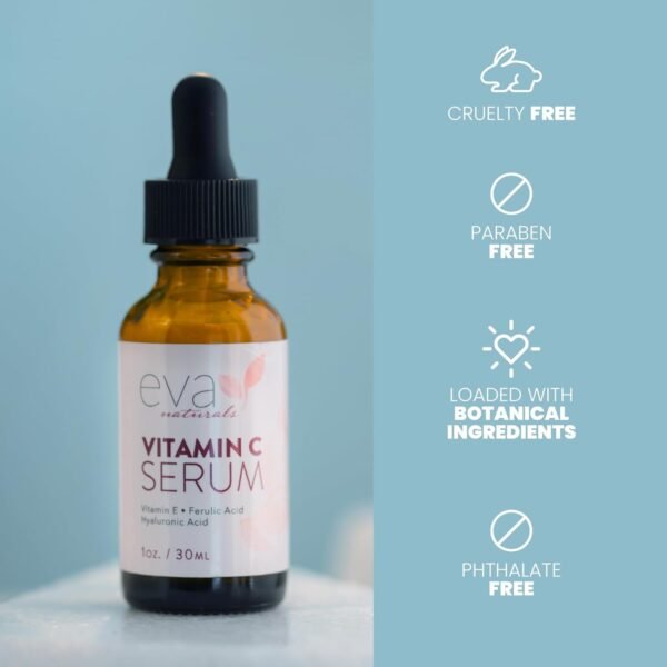 Vitamin C Serum 20% For Face, Pure Vitamin C Face Serum for Wrinkles, Acne, Dry Skin, and Dark Spots - Facial Vitamin C Serum (1oz) - Image 8