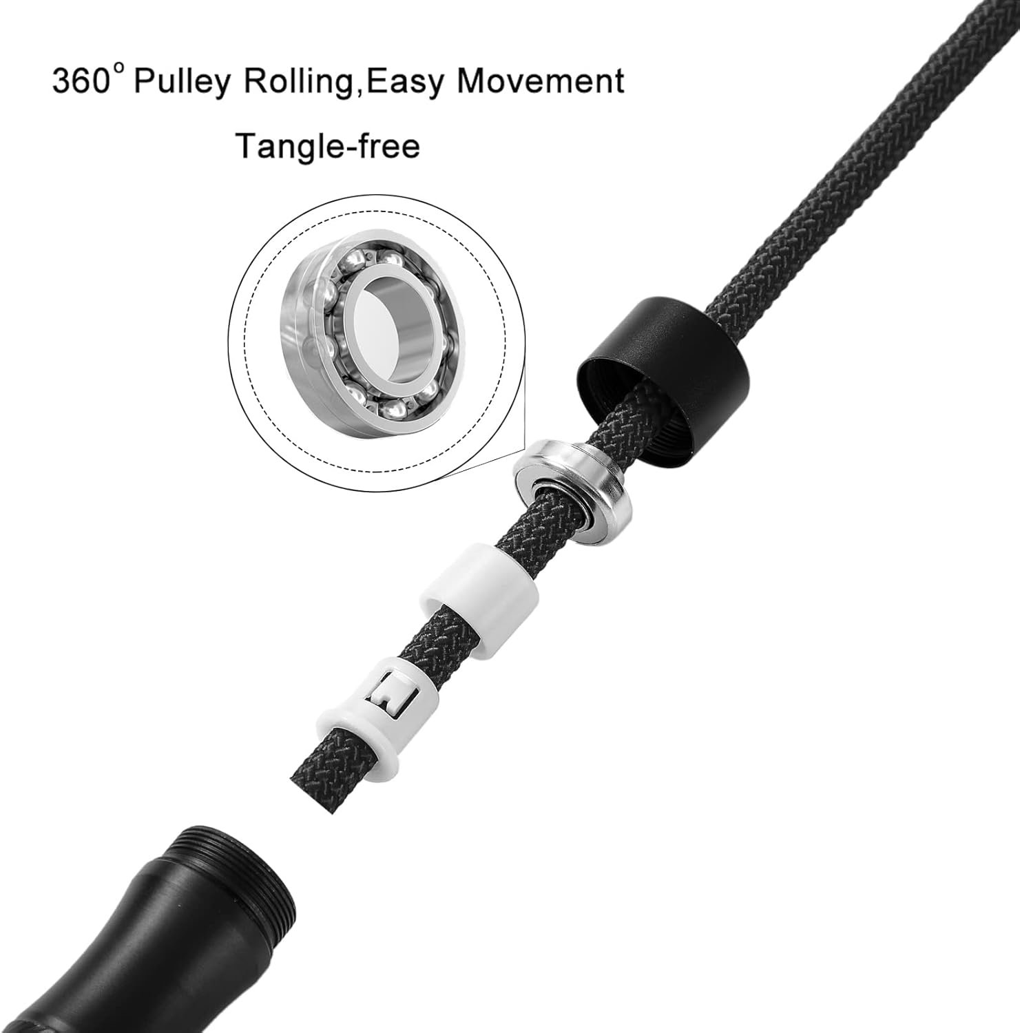 weighted jump rope Fitness for women men,1LB Tangle-free Skipping Rope for Muay Thai Training Crossfit workout Aluminum Handles Adjustable Length PVC Cord and Cotton Rope - Image 5