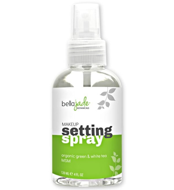 Makeup Setting Spray for Face - Long Lasting Mist: Hydrating Dewey Finishing + Organic Green Tea & MSM - All Skin Types - Large 4 oz Bottle - Image 2
