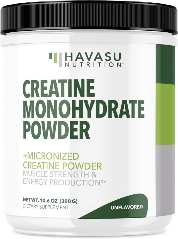 Micronized Creatine Monohydrate Powder - 5g Unflavored Post-Workout Recovery for Lean Muscle Mass, Endurance, and Energy Production - Easy-to-Mix - Vegan, Non-GMO, Gluten-Free - 60 Servings - Image 2