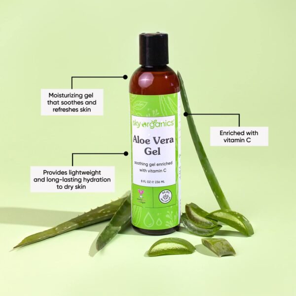 Sky Organics Aloe Vera Gel for Body, Cold-Pressed, to Cool, Hydrate & Soothe, 8 fl. Oz - Image 3