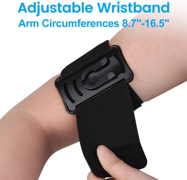 Inspack Armband Phone Holder for Running, 360°Rotatable Universal Fit 4.5-7.0 Inch Cell Phone, Arm Band for iPhone 15/14/13/Pro/Max/Pro/Mini/12/11/Se/Xs, Samsung Galaxy S23/S22 for Workout Exercise - Image 4