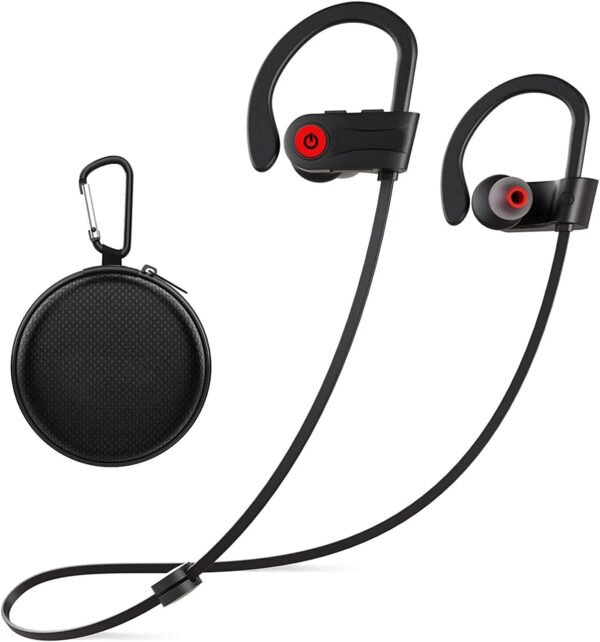 Otium Bluetooth Earbuds Wireless Headphones Bluetooth Headphones, Sports Earbuds, IPX7 Waterproof Stereo Earphones for Gym Running 15 Hours Playtime Sound Isolation Headsets,Black - Image 2