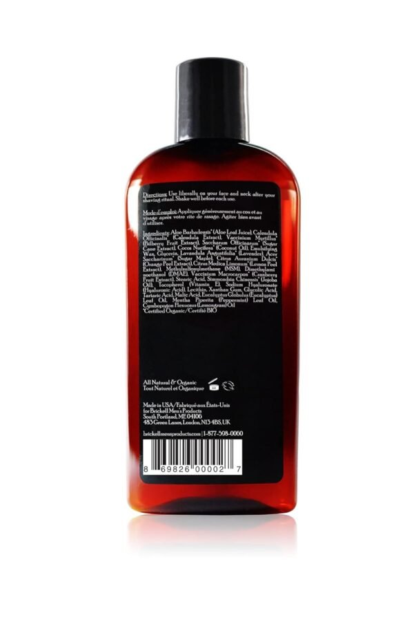 Brickell Men's Products Instant Relief Aftershave for Men, Natural and Organic Soothing After Shave Balm to Prevent Razor Burn, 4 Ounce, Scented - Image 4
