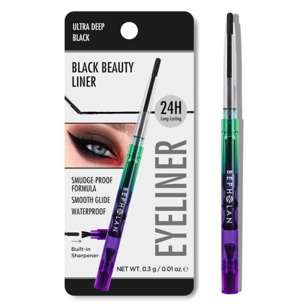 BEPHOLAN Black Eyeliner Pencils,Waterproof Gel Eyeliner Pencil Black Waterline Eye Liner Pen for Women Waterproof Smudge Proof Long-lasting (BLACK) - Image 2