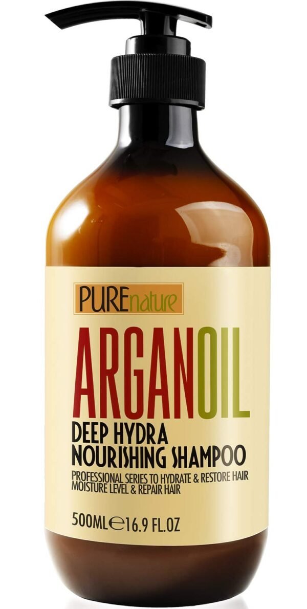 Moroccan Argan Oil Shampoo - Sulfate SLS Paraben Free Moisturizing Treatment for Women and Men - For All Types Including Curly, Dry, Damaged and Oily Hair - Hydrating and Nourishing - Salon Grade - Image 2