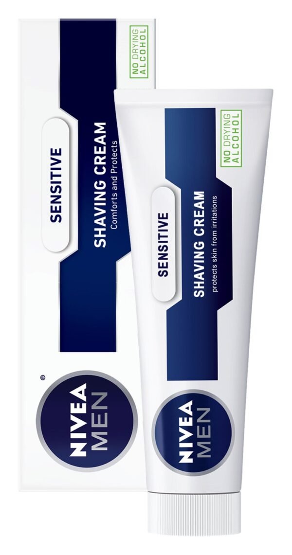 NIVEA MEN Sensitive Shaving Cream, 3.5 oz Tube - Image 2