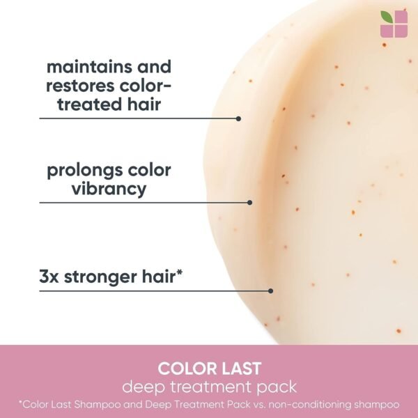 Biolage Color Last Deep Treatment Pack | Leave-In Hair Mask | Helps Maintain Hair Color | With Orchid & Apricot Seeds | Vegan & Paraben-Free | For Color Treated Hair | Vegan | 3.4 Fl. Oz - Image 4