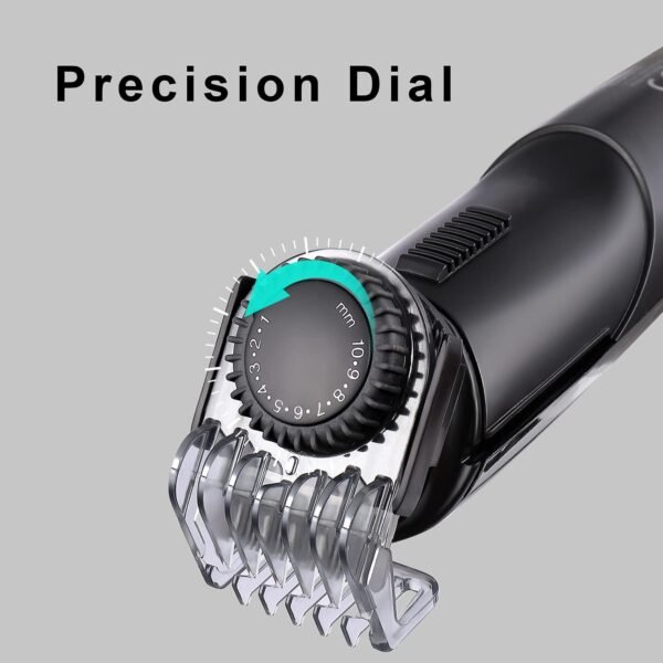 Hatteker Mens Hair Clipper Beard Trimmer Grooming kit Hair Trimmer Mustache Trimmer Body Groomer Trimmer for Nose Ear Facial Hair Cordless Waterproof 5 in 1 - Image 4