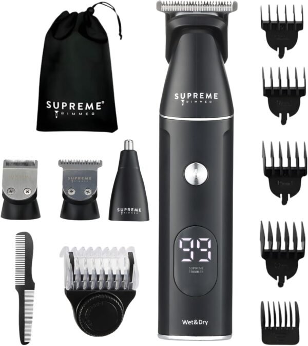 Supreme Trimmer All-in-One IPX6 Multigroomer | 120 Min Run Time | 14pc Versatile Grooming Kit w/Guide Combs & Interchangeable Heads for Full Body | SMG3030 - Image 2