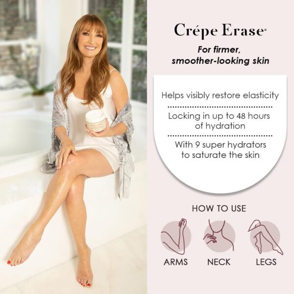 Crepe Erase Advanced Body Repair Treatment, Anti-Aging Wrinkle Cream for Face and Body, Support Skins Natural Elastin & Collagen Production - 10oz - Image 3