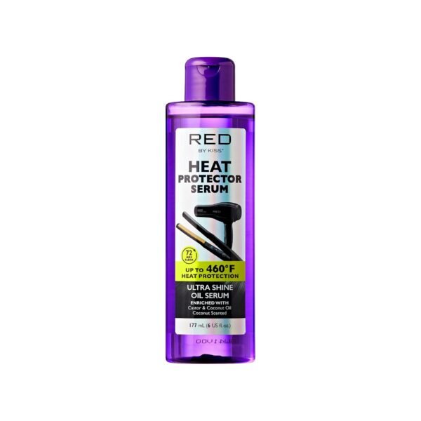 Red by Kiss Heat Protector Hair Styling Serum, Thermal Protection Ultra Shine Oil Serum, Protects Hair form Heat Damage, Anti Frizz Strengthening Hydrating (6 Fl Oz) - Image 2