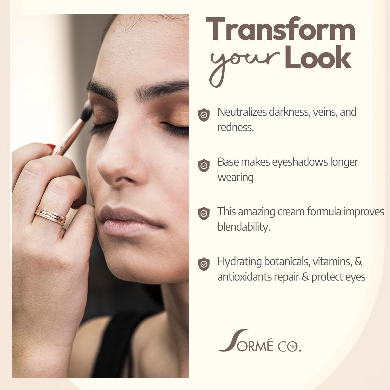 Sorme Treatment Cosmetics Under Shadow Primer (0.18 oz) | Neutralizing Eyelid Primer for Crease-Proof Eye Makeup | Hydrating Cream Eyeshadow Primer | Cruelty-Free Eyeshadow Base and Under Eye Primer - Image 6