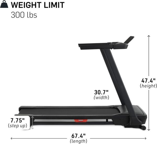 NordicTrack T Series: Perfect Treadmills for Home Use, Walking or Running Treadmill with Incline, Bluetooth Enabled, 300 lbs User Capacity - Image 6