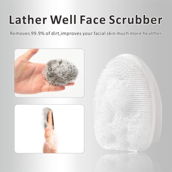 Silicone Face Scrubber,2 Pack Face Scrubber for Women Men, Manual Face Exfoliator Brushes Scrubber,Facial Cleansing Brush for Exfoliating Blackhead Removing Acne Pore Cleansing Massaging - Image 7