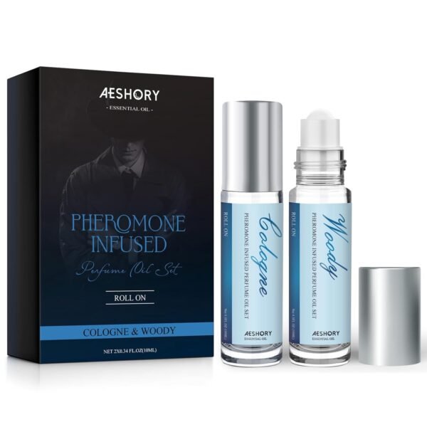 Aeshory Pheromone Perfume for Men - 2 Pcs Roll-On Fragrance Pheromone Cologne, Long-Lasting Pheromone Perfume Oil - Image 2