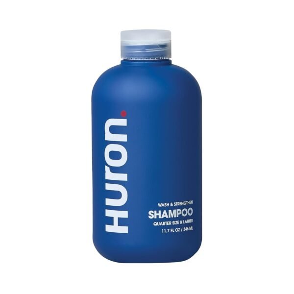 Huron Men's Shampoo | Cleansing & Hydrating Formula | Citrus, Fresh Juniper & Aromatic Greens Scent | Strengthens Hair | Sulfate-Free, Paraben-Free | Argan Oil, Aloe, Peppermint | 11.7 Fl Oz - Image 2