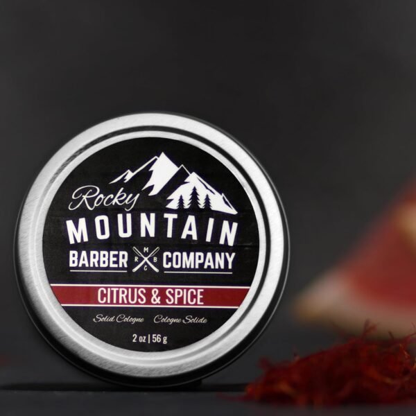 Rocky Mountain Barber Company Solid Cologne for Men – Citrus & Spice Scent – 2 Oz Size - Made with Coconut Oil, Shea Butter - Long-Lasting Scent - Image 10
