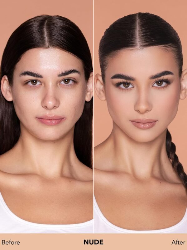 SHEGLAM Full Coverage Foundation Makeup Long Lasting Waterproof Matte Dewy Liquid Foundation - Nude - Image 4